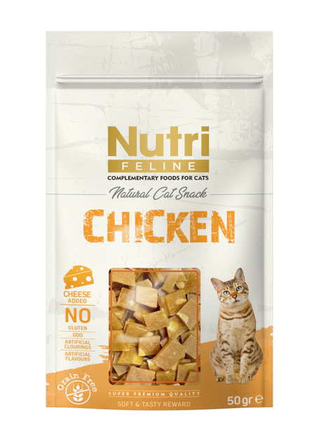 Nutri Feline Tavuklu ve Peynirli Kedi Ödül Maması 50gr