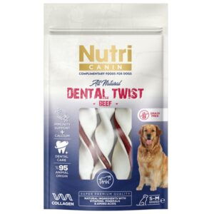 Nutri Canin Dental Twist Sığır Etli Köpek Ödülü S/M 80 gr